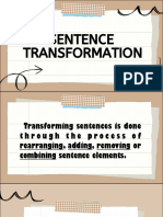 EngA Lesson 9 Sentence Transformation