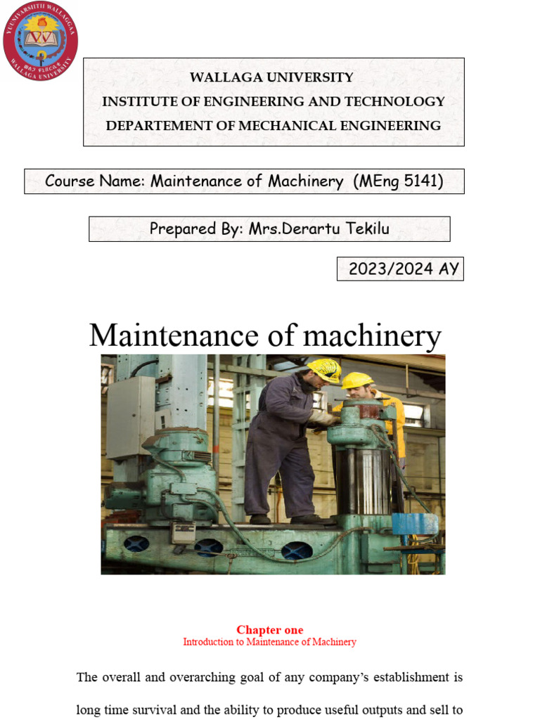 Maintenance of Machinery PDF Wear Corrosion