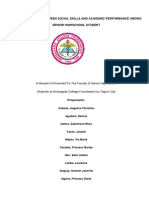 The Relationship Between Social Skills and Academic Performance of Grade 12 Students 1