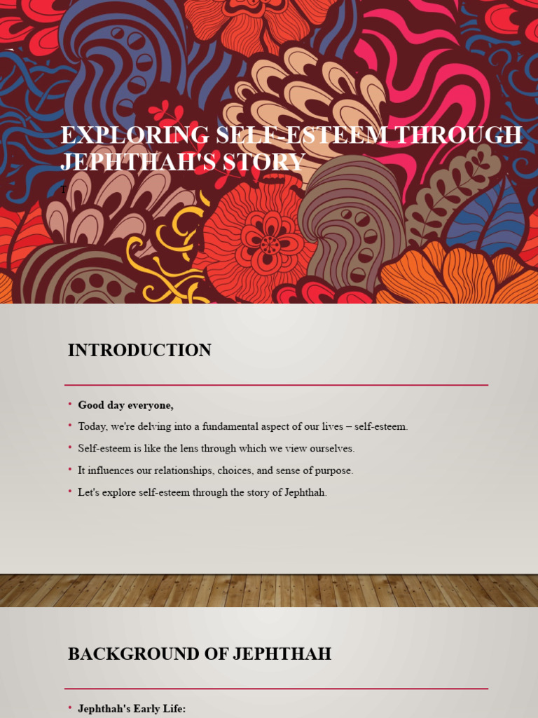 Exploring Self Esteem Through Jephthah S Story Pdf Self Esteem