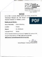 Dharampal Satyapal Ltd. (DS Group) - Summer Training - Kolkata - Notice