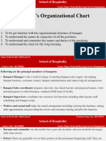 Banquet's Organizational Chart: Objectives