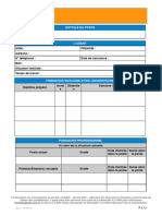 Formulaire de Candidature À Une Offre D - Emploi Interne