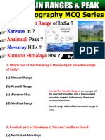 Mountain Ranges & Peaks - Indian Geography PDF