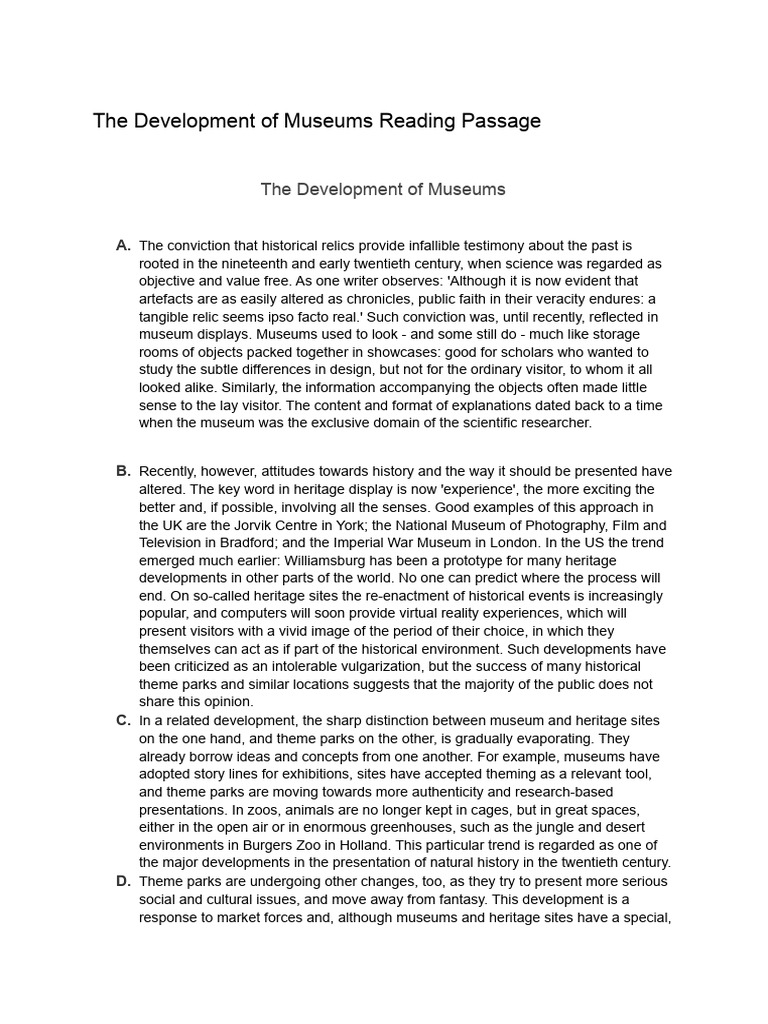 Evolution of Museum Experiences | PDF | Museum | Experience
