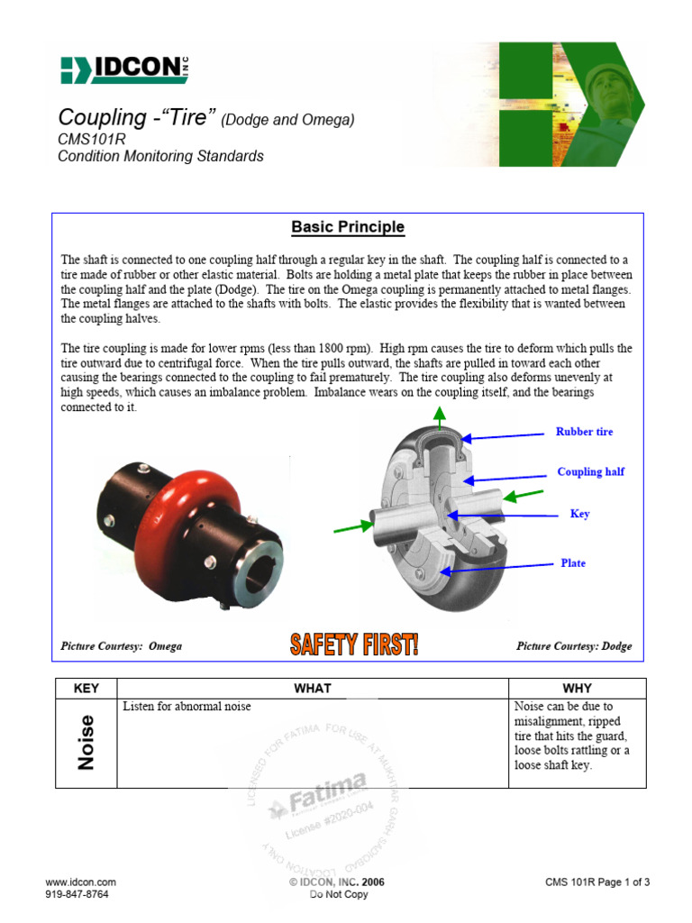 Tire Coupling Inspection Guidelines | PDF | Manufactured Goods ...