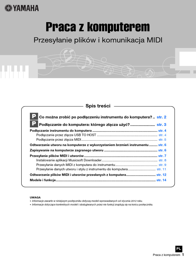Yamaha Keyboard - Computer - PL - RM - c0 | PDF