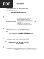 Key Formulae