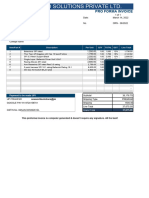 Pro Forma Invoice: One Stop-One Solution