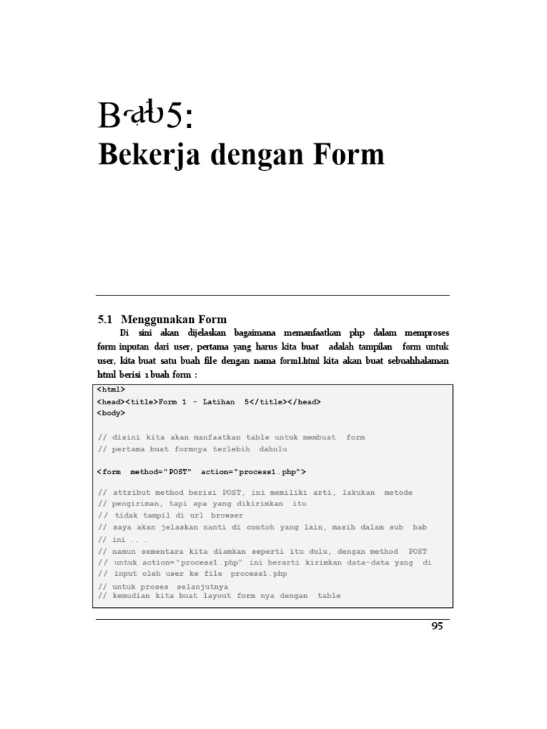 Panduan Lengkap Penggunaan Form PHP | PDF