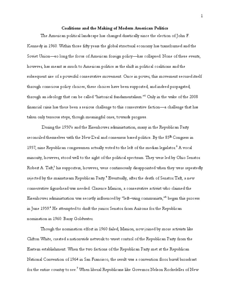 Coalitions and The Making of Modern American Politics 2.0 | PDF | Politics