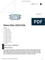 Mains Filter 250V 25A Article Number B3058365K Barco