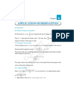 Application of Derivatives: 6.1 Overview 6.1.1