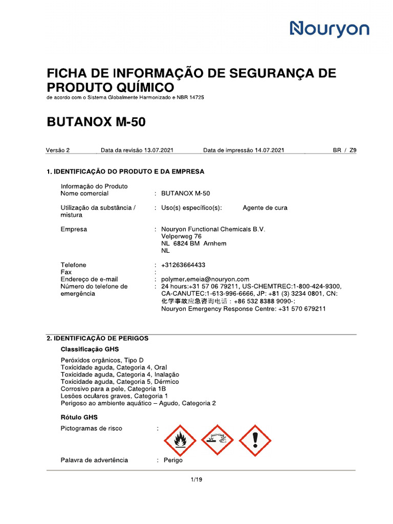 Butanox M50 and EK769 Overview | PDF