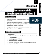 Chapitre 1 - Environnement de Développement Python 3