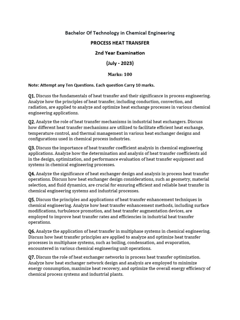 Process Heat Transfer PDF Heat Transfer Heat