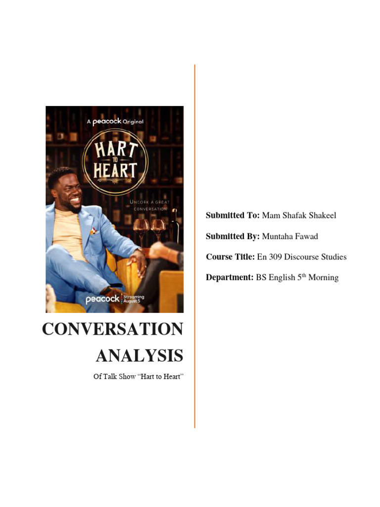 Conversation Analysis-Muntaha Fawad | PDF | Human Communication ...