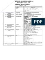 PT - III Grade5 Syllabus & Date Sheet-2