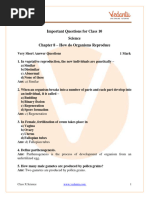 CBSE Class 10 Science Chapter 8 How Do Organisms Reproduce - Important Questions 2023-24