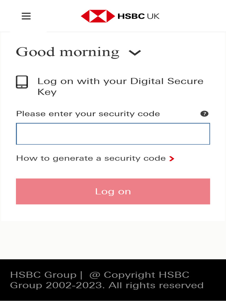 HSBC Digital Secure Key Login Guide | PDF