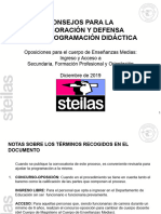 Programación Didáctica Enseñanzas Medias - Elaboración y Defensa OPE 2020 Ens. Medias