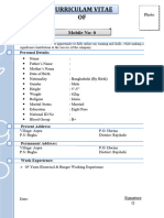 Curriculam Vitae OF: Mobile No: 0