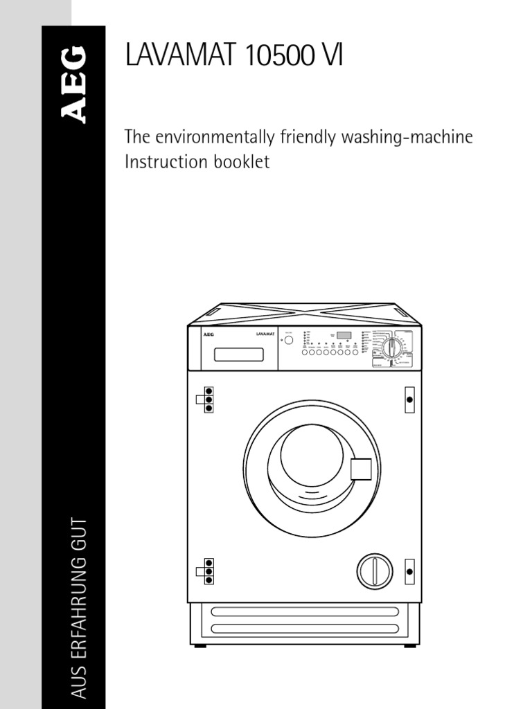 Aeg User Manual Washing Machine Laundry