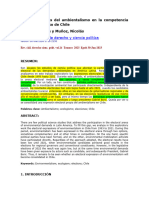 Las Expresiones Del Ambientalismo en La Competencia Electoral