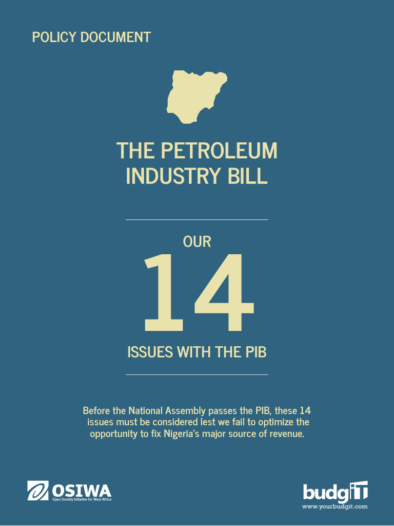 The Nigerian Petroleum Industry Bill PDF Taxes Petroleum