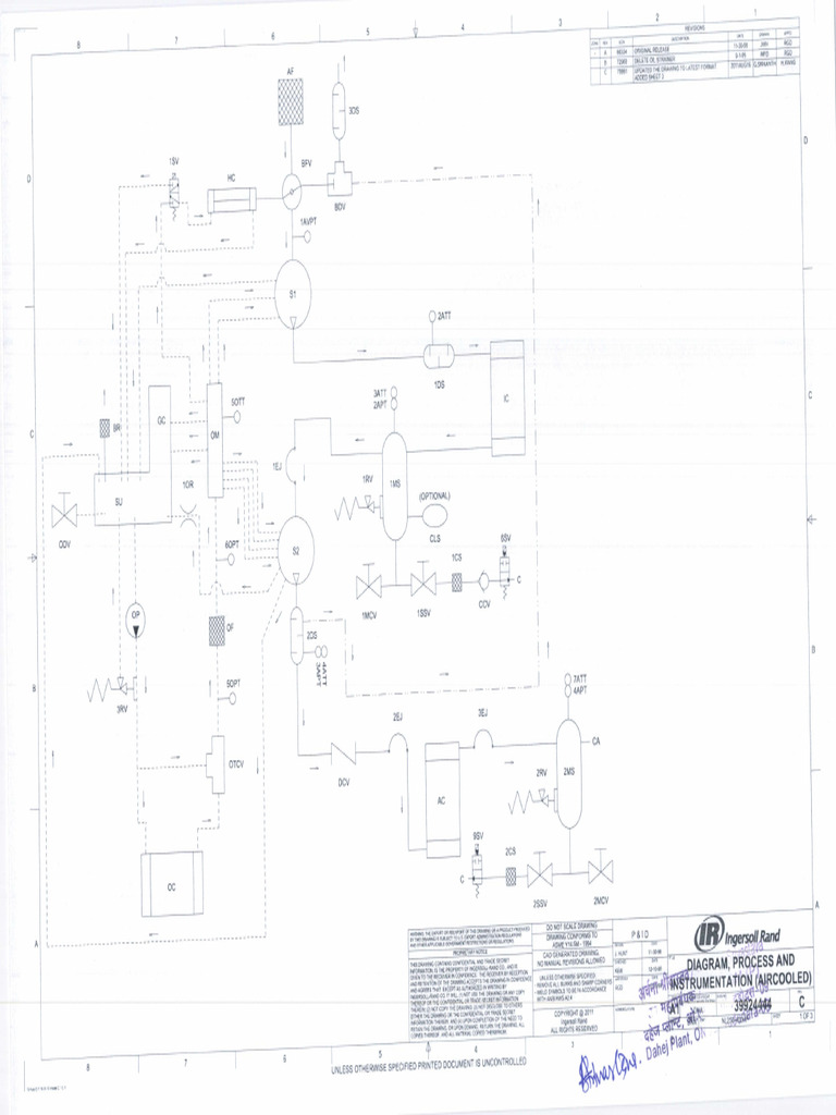 Compressed Air System P&ID Diagram | PDF | Valve | Tools