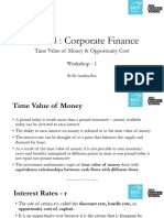 #WS1 Applying The Concept of Time Value of Money Understanding Opportunity Cost