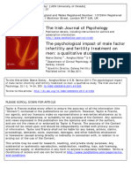 The Psychological Impact of Male Factor Infertility and Fertility Treatment On Men: A Qualitative Study