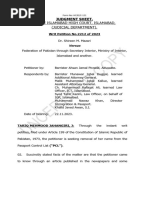 Writ Petition No.2212 of 2023 Dr. Shireen M. Mazari Versus Federation of Pakistan