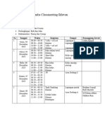 Jadwal & PJ Classmeeting