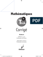 Maths Tle A CorrigeÌ Vallesse