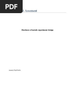 DT Internal Assement: Hardness of Metals Experiment Design