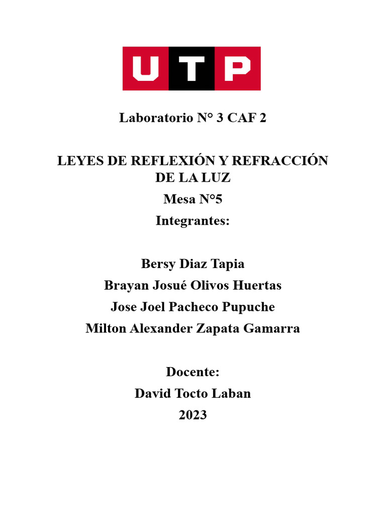 Leyes de Reflexión y Refracción de la Luz | PDF | Refracción | Ligero