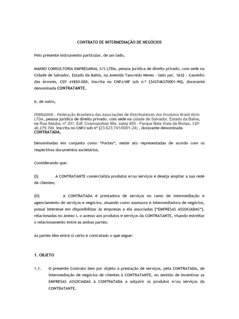Contrato Preenchido Makro Consultoria | PDF | Recibo | Salário