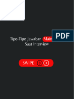 Tipe Jawaban Mainstream Saat Interview