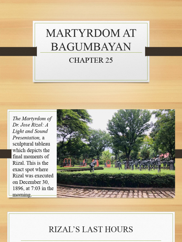 Rizal's Martyrdom at Bagumbayan | PDF | History