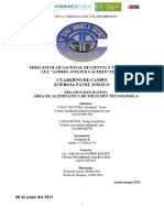 Cuaderno de Campo Del Panel Eólico 2023 Dreiv