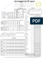 The Quintessential Wizard Character Sheet