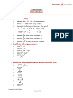 T - Worksheet-3 - Rulesof Indices (Week 13)