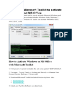 Microsoft Toolkit To Activate Windows and MS Office