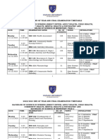 BT (Revised) - 2022-2023 End of Year Exams Timetable