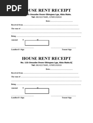 House Rent Receipt