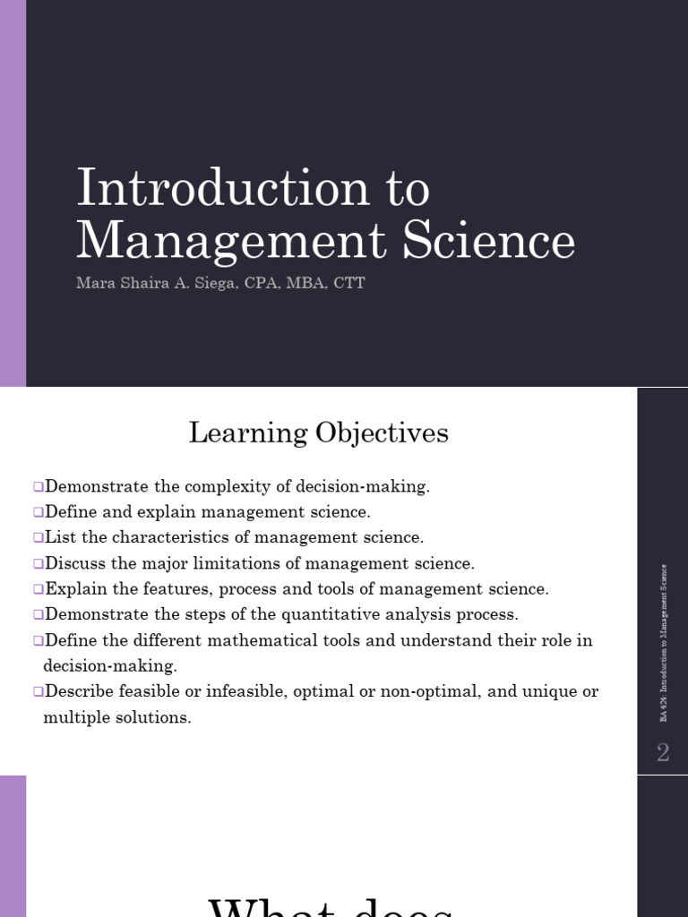 Management Science: Key Concepts & Tools | PDF | Science | Decision Making