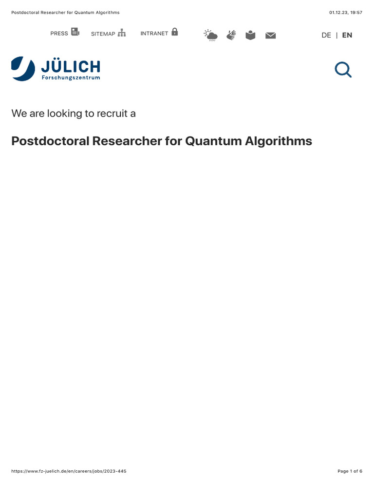 QUANTUM ALGORITHMS RESEARCHER SALARY intelligence overview