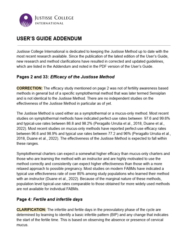 2023 Addendum To The Users Guide | PDF | Vagina | Infertility