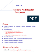 Finite Automata and Regular Languages
